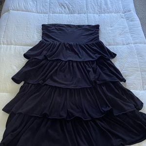 JCrew navy blue strapless dress